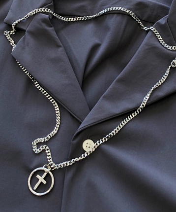 cross ring necklace